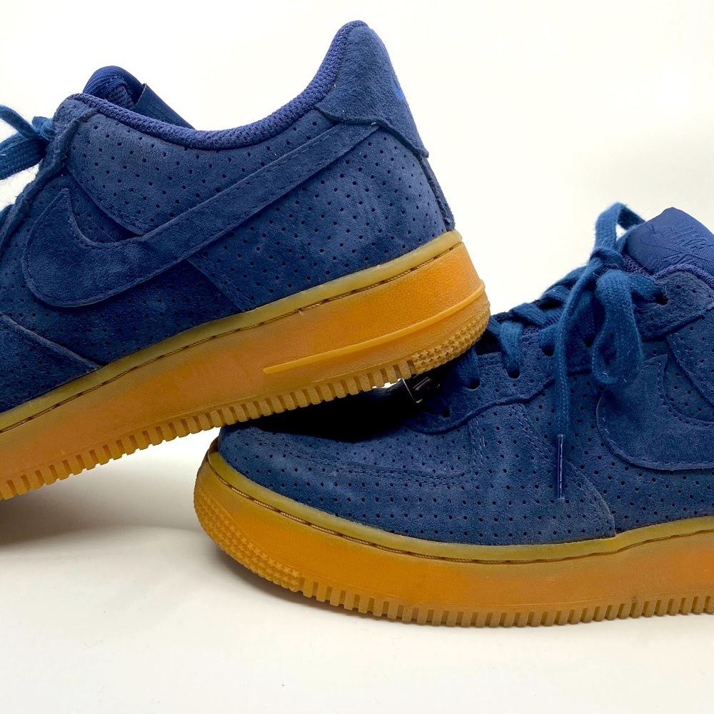 Blue suede Nike Air Force Ones!